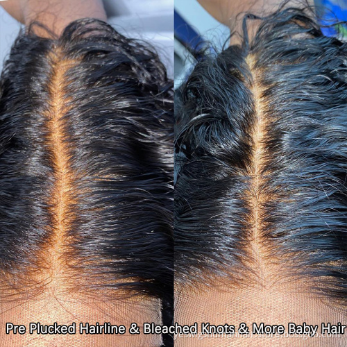 Yeswigs Water Wave Raw Brazilian Virgin Human Hair Hd Full Lace Front Wig Pre Plucked Wet and Wave Transparent Lace Frontal Wig